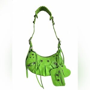 Balenciaga Vibrant Green Shoulder Bag